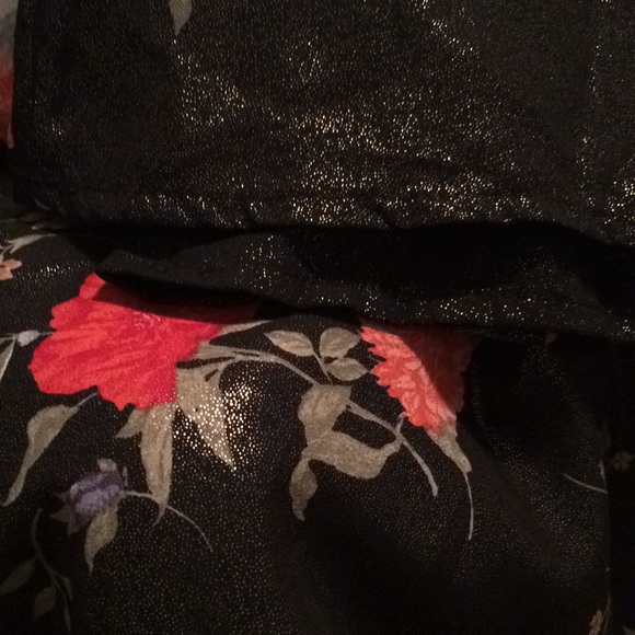 Gorgeous Shimmer Wrap Around  Floral Dress - Picture 3 of 3